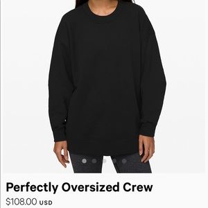 NWT Lululemon Perfectly Oversized Crew Sweatshirt